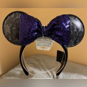 Disney Parks Villains Purple Sequin Bow Ears